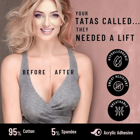 Boob Tape, Boobtape for Breast Lift, Bra Tape for Strapless Dress - Picture 3 of 10